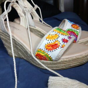 ladies wedged sandals